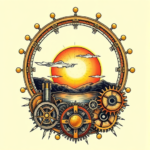 Steampunk Sunset Tattoo
