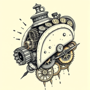Steampunk Taco Tattoo
