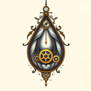 Steampunk Teardrop Tattoo