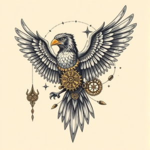 Steampunk Thunderbird Tattoo