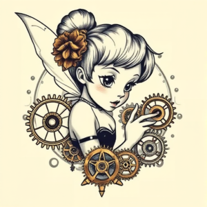 Steampunk Tinkerbell Tattoo