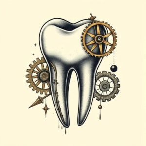 Steampunk Tooth Tattoo