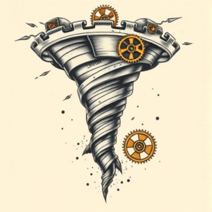 Steampunk Tornado Tattoo