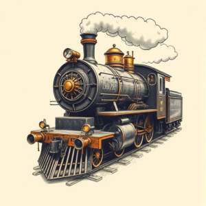 Steampunk Train Tattoo
