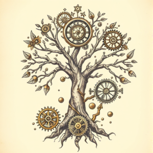 Steampunk Tree Tattoo