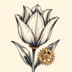 Steampunk Tulip Tattoo