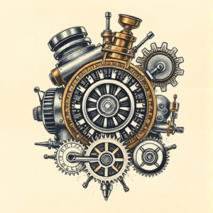 Steampunk Turbo Tattoo