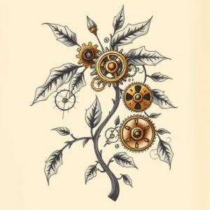 Steampunk Vine Tattoo