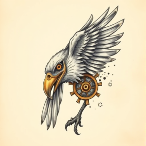 Steampunk Vulture Tattoo
