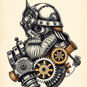 Steampunk Warrior Tattoo