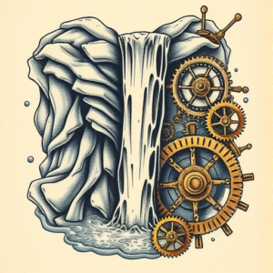 Steampunk Waterfall Tattoo