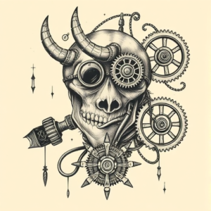 Steampunk Wendigo Tattoo