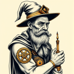 Steampunk Wizard Tattoo