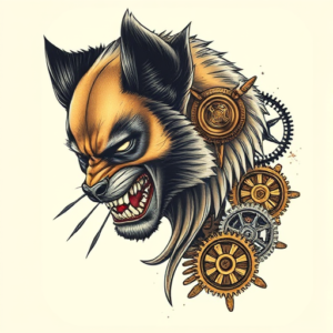 Steampunk Wolverine Tattoo