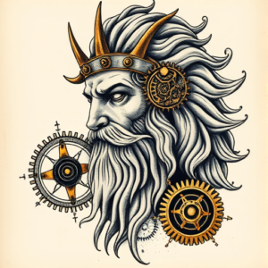 Steampunk Zeus Tattoo