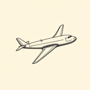 Stick-And-Poke Airplane Tattoo