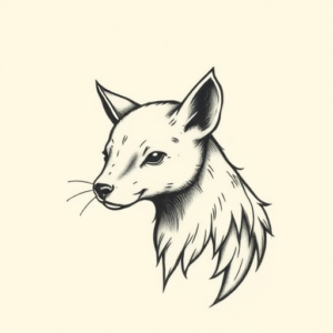 Stick-And-Poke Animal Tattoo