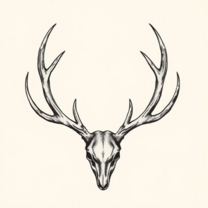 Stick-And-Poke Antler Tattoo