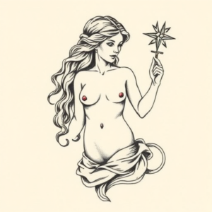 Stick-And-Poke Aphrodite Tattoo