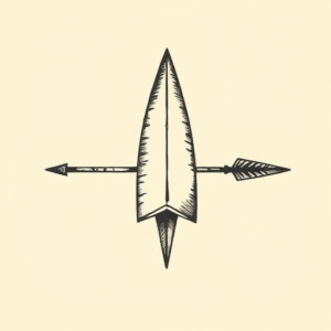 Stick-And-Poke Arrowhead Tattoo