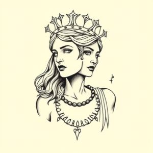 Stick-And-Poke Athena Tattoo