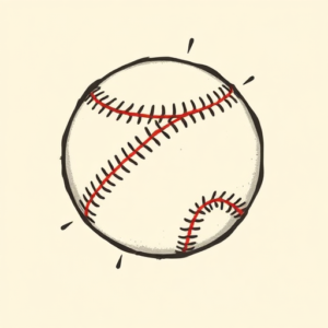 Stick-And-Poke Baseball Tattoo