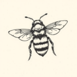 Stick-And-Poke Bee Tattoo
