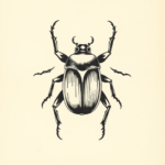 Stick-And-Poke Beetle Tattoo
