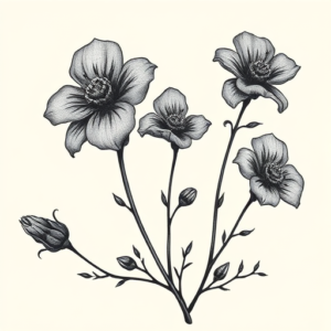 Stick-And-Poke Bluebonnet Tattoo