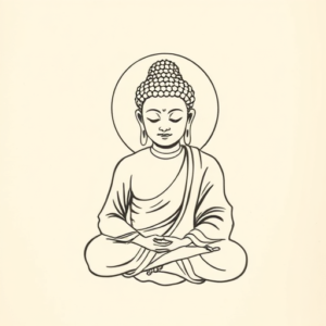 Stick-And-Poke Buddha Tattoo