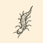 Stick-And-Poke Centipede Tattoo