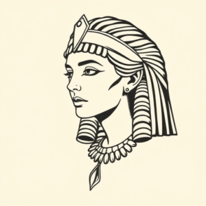 Stick-And-Poke Cleopatra Tattoo