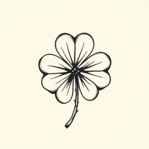 Stick-And-Poke Clover Tattoo