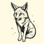 Stick-And-Poke Coyote Tattoo