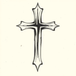 Stick-And-Poke Cross Tattoo