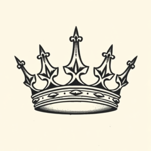 Stick-And-Poke Crown Tattoo