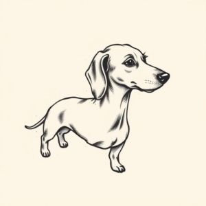 Stick-And-Poke Dachshund Tattoo