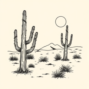 Stick-And-Poke Desert Tattoo