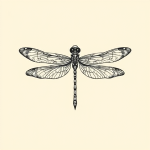 Stick-And-Poke Dragonfly Tattoo