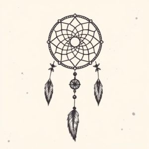 Stick-And-Poke Dreamcatcher Tattoo