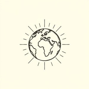 Stick-And-Poke Earth Tattoo