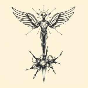 Stick-And-Poke Evangelion Tattoo