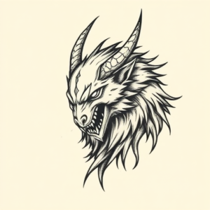 Stick-And-Poke Fenrir Tattoo