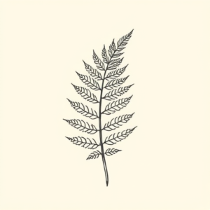 Stick-And-Poke Fern Tattoo