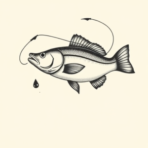 Stick-And-Poke Fishing Tattoo