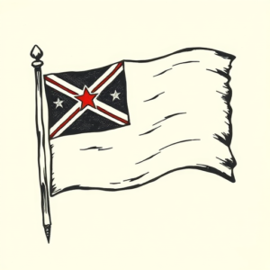 Stick-And-Poke Flag Tattoo