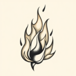 Stick-And-Poke Flame Tattoo