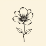 Stick-And-Poke Flower Tattoo