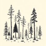 Stick-And-Poke Forest Tattoo