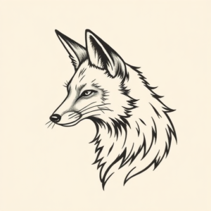 Stick-And-Poke Fox Tattoo